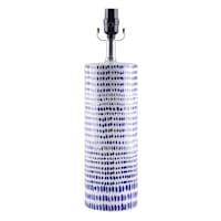 Tracey Boyd Blue & White Patterned Table Lamp, 19"