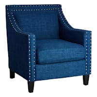 Providence Erica Studded Accent Chair, Blue