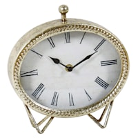 Golden Round Table Clock, 8.8"