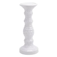 Grace Mitchell White Ceramic Candle Holder, 12"