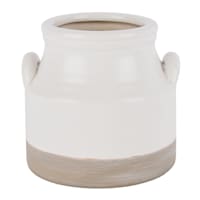 White Ceramic Vase, 4"