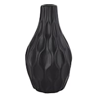 Katherine Matte Black Vase, 12"