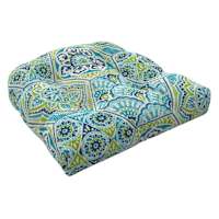 Calista Teal Outdoor Wicker Seat