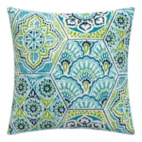 Calista Teal Oversized Square Outdoor Throw Pillow, 20"