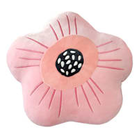 Tiny Dreamers Pink Flower Plush Throw Pillow, 14x15