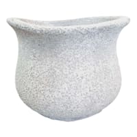 Wavy Rim Ceramic Outdoor Planter, Medium