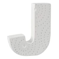 5" White Monogram Letter, J