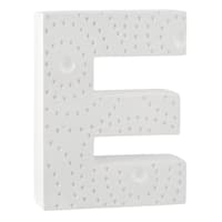 5" White Monogram Letter, E