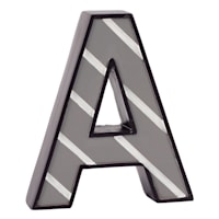 5" Striped Monogram Letter, A