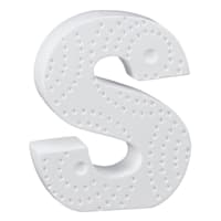 5" White Monogram Letter, S