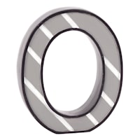 5" Striped Monogram Letter, O