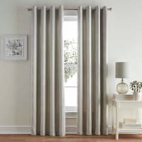 Nova Grey Metallic Room Darkening Grommet Curtain Panel, 84"