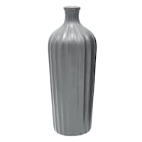 Black Ceramic Vase, 11"