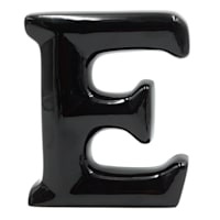 6" Black Ceramic Letter, E