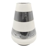 Grace Mitchell Striped Ceramic Vase, 9"