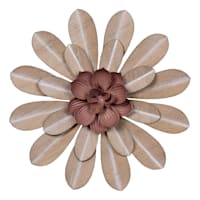Pink Metal Flower Wall Art, 8"