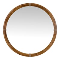 Framed Round Wall Mirror, 30"