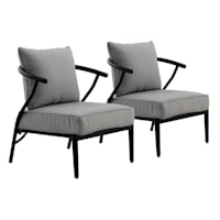 Laila Ali Set of 2 Sydney Outdoor Wishbone Chairs