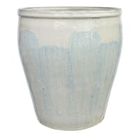 Honeybloom Berlin Blue Ceramic Outdoor Planter, Large