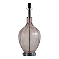 Laila Ali 22 Pink Pattern Glass Table Lamp