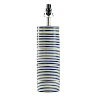 Tracey Boyd Blue & White Striped Ceramic Table Lamp Base, 20"