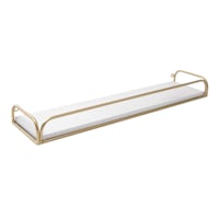 White Faux Wood Wall Shelf, 24"