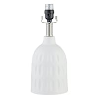 Tracey Boyd White Textured Ceramic Small Lamp Base, 14"