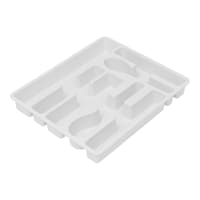 White Plastic Cutlery Tray, 13.5x11.5