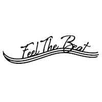 Feel The Beat Metal Wall Sign, 10x36