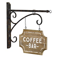 Coffee Bar Hanging Wall Sign, 16x13