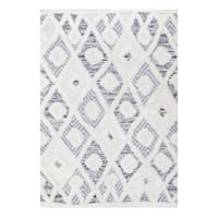 (B712) Found & Fable Gloria Cream Diamond Design Area Rug, 8x10