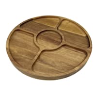 Divided Acacia Wood Serving Board