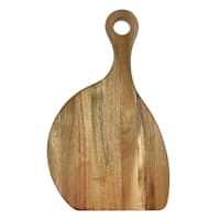 Acacia Wood Dark Brown Serving Board with Handles