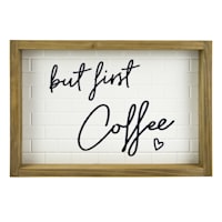 But First Coffee Wall Sign, 18x12