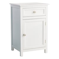 Providence Layne 1-Drawer & 1-Door Cabinet, White
