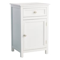 Providence Layne 1-Drawer 1-Door White Cabinet