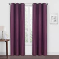 Morrison Purple Blackout Grommet Curtain Panel, 84"