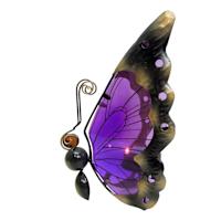 Purple Butterfly Outdoor Solar Light, 9.8"