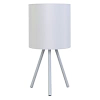 Tiny Dreamers Grey Tripod Accent Lamp with Shade, 16"