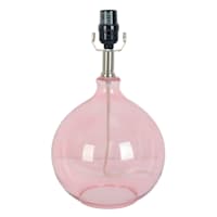 Laila Ali 14In Pink Glass Round Accent Lamp