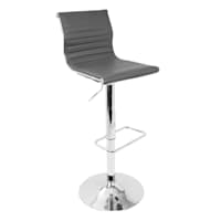 Master Faux Leather Adjustable Barstool, Grey