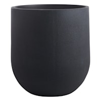 Japi Black Lead Rustic Cask Outdoor Planter, Large