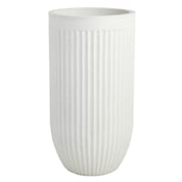 Japi Off-White Tall Fluted Outdoor Planter, Small