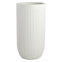 Japi Off-White Tall Fluted Outdoor Planter, Medium