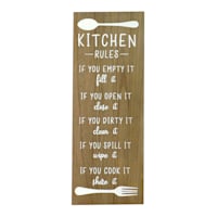 Kitchen Rules Wood Sign
