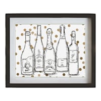 14X11 Wine Bottles Wall Art