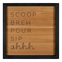 Scoop, Brew, Pour & Sip Wall Sign,12"
