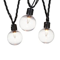 40-Count G40 Clear Globe String Lights with Black Wire