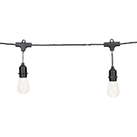 15-Count LED Edison String Lights with Black Commercial Wire