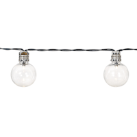 15-Count Solar LED G40 Globe String Lights with Black Wire